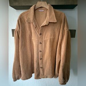 Ces Femme Tan Button Down Shirt